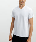 T-shirt col V blanc - IZAC