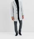 Manteau en laine avec boutons gris - IZAC