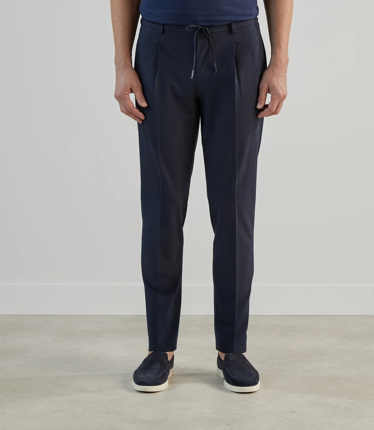 Pantalon ville à cordon de serrage marine - IZAC