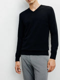 Pull col V noir - IZAC