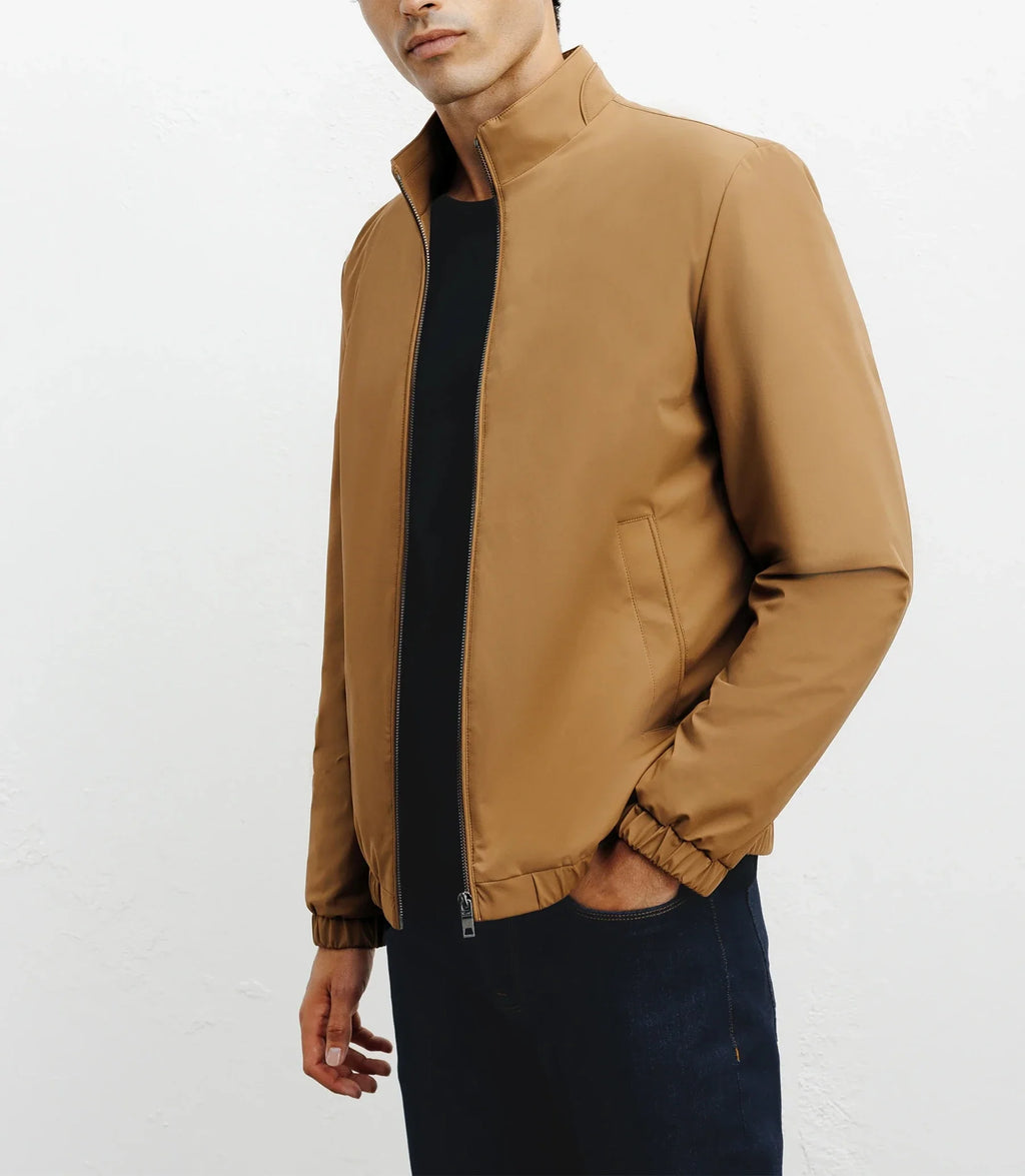 Blouson col chemise camel - IZAC