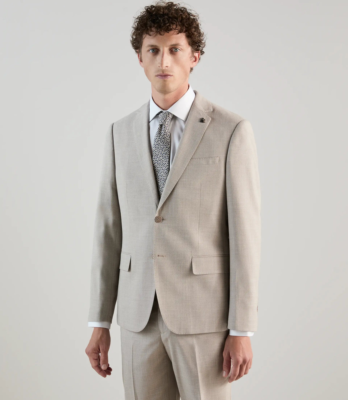 Costume 2 boutons beige - IZAC