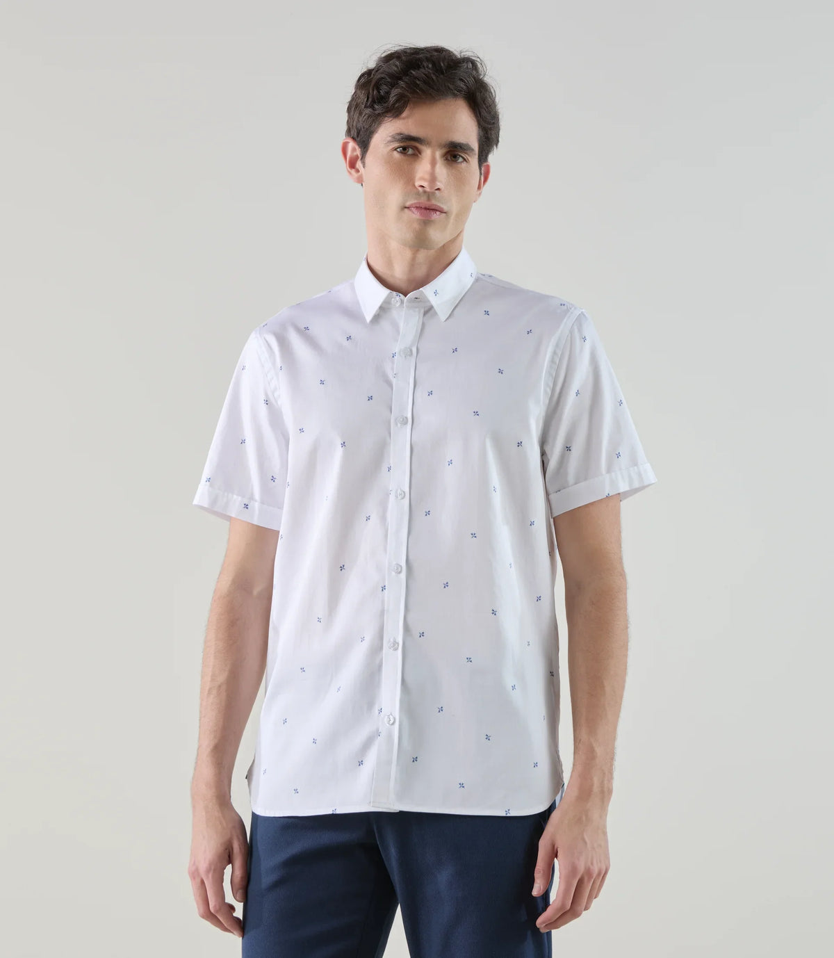 Chemise fantaisie blanche - IZAC