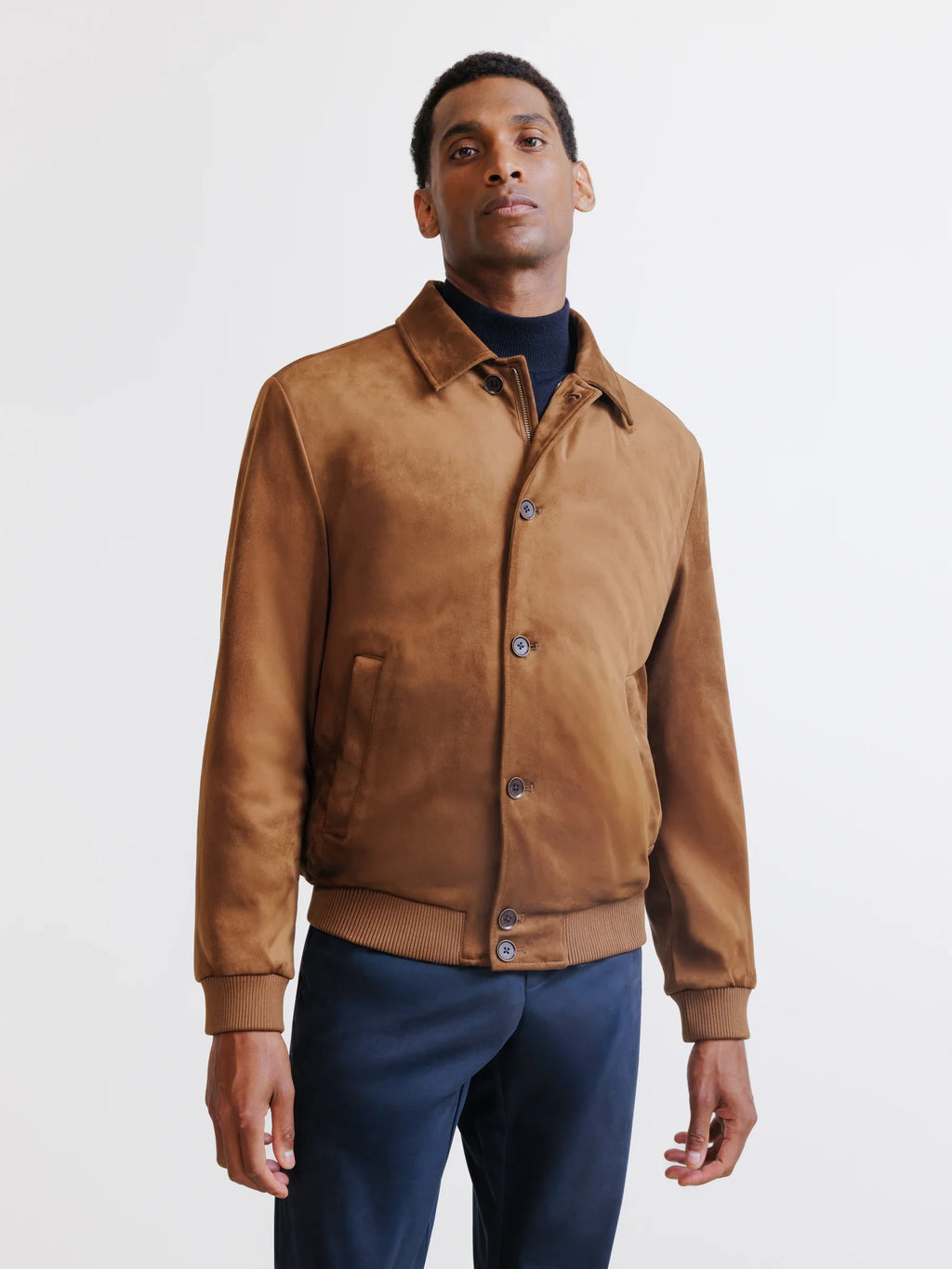Blouson en suède marron - IZAC