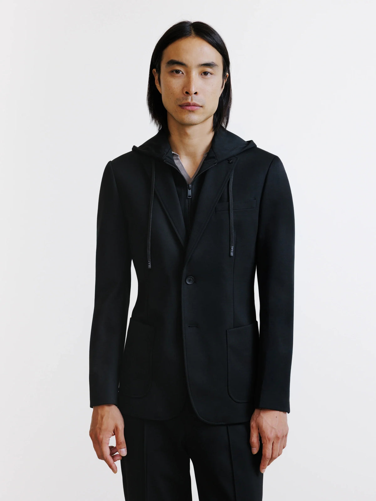 Veste en maille avec parementure noire - IZAC