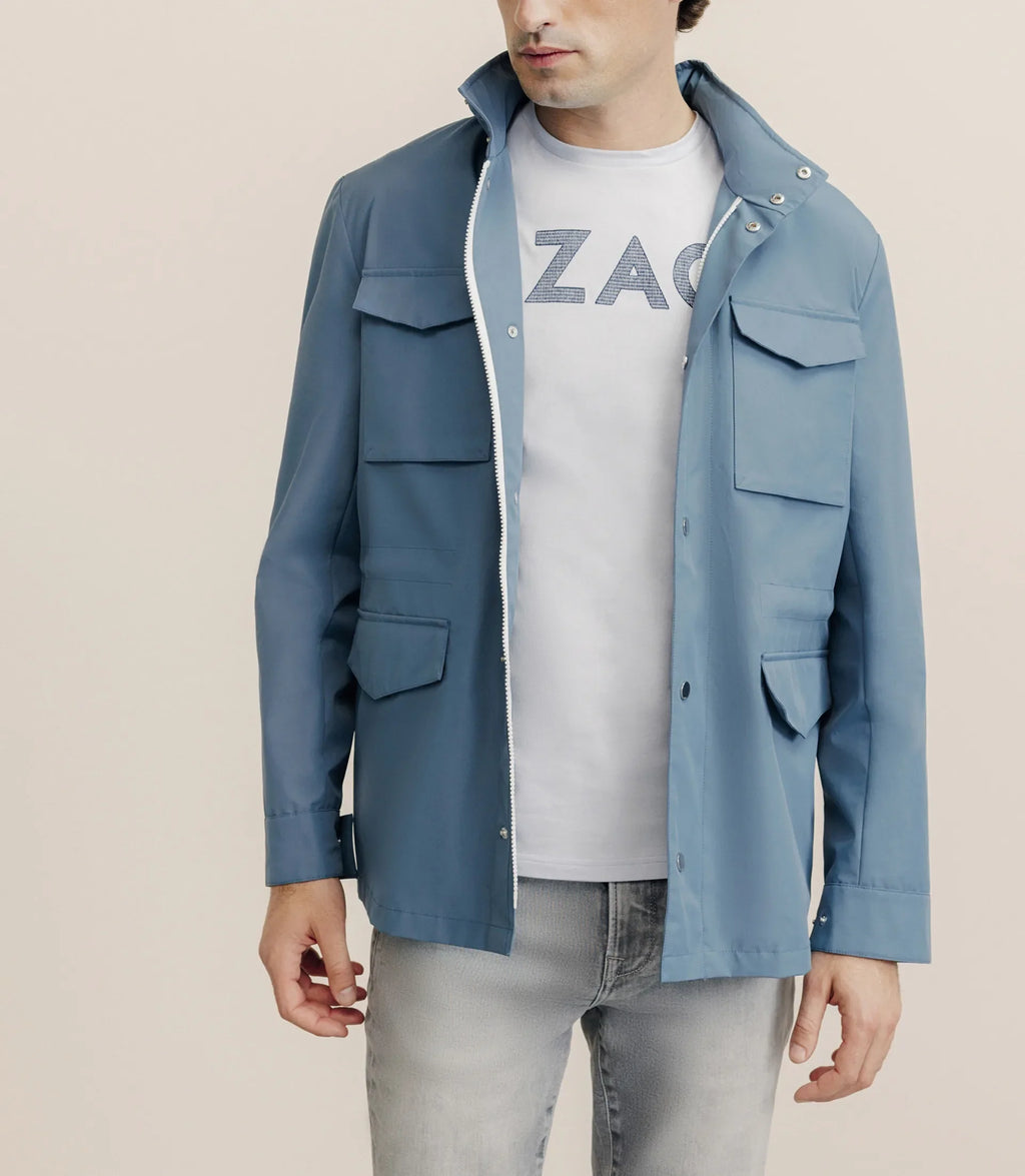 Blouson parka technique indigo - IZAC
