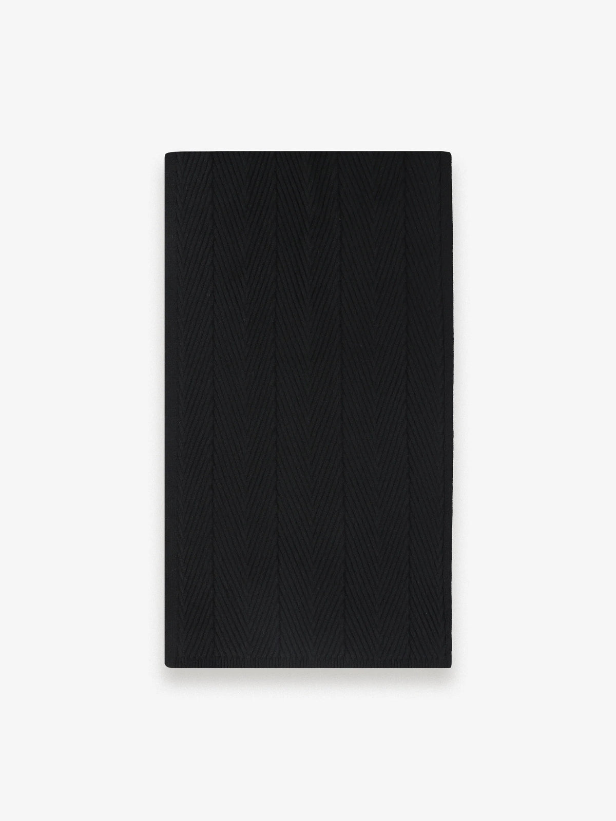 Écharpe en maille torsadée noire