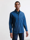 Chemise à carreaux bleue - IZAC