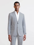Costume 2 boutons 100% laine gris clair - IZAC