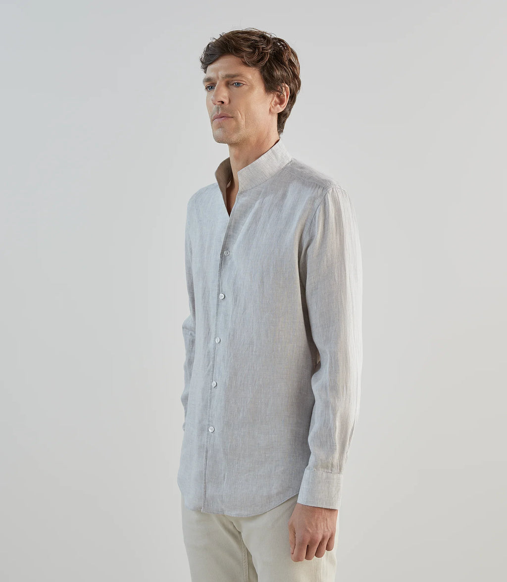 Chemise 100% lin grise - IZAC