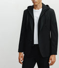 Veste en maille avec parmenture noire - IZAC
