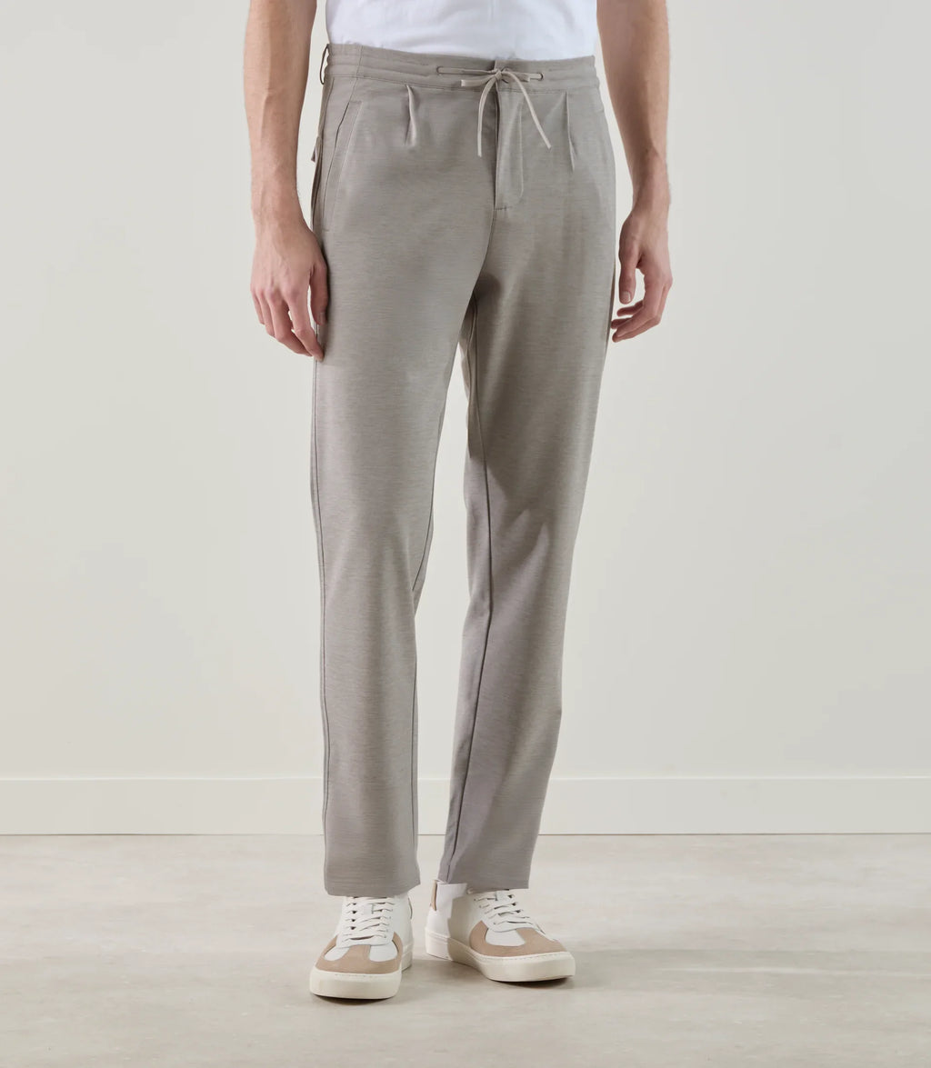 Pantalon casual en maille beige - IZAC