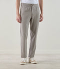Pantalon casual en maille beige - IZAC