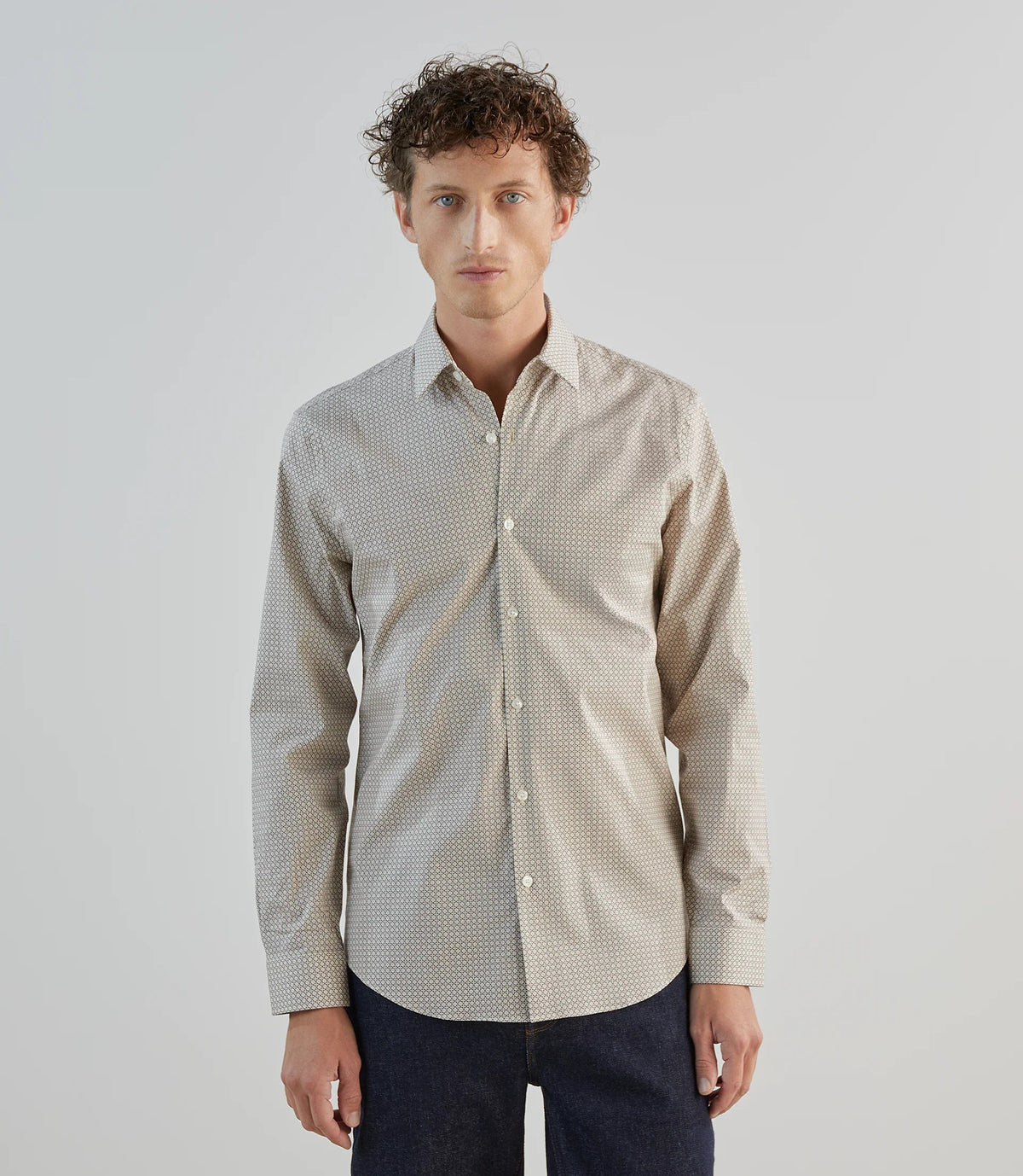 Chemise fantaisie beige - IZAC