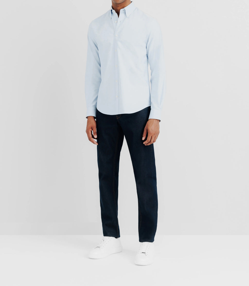 Chemise avec col boutonné ciel - IZAC