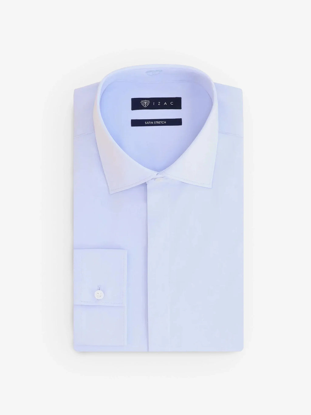 Chemise ville satin de coton ciel - IZAC