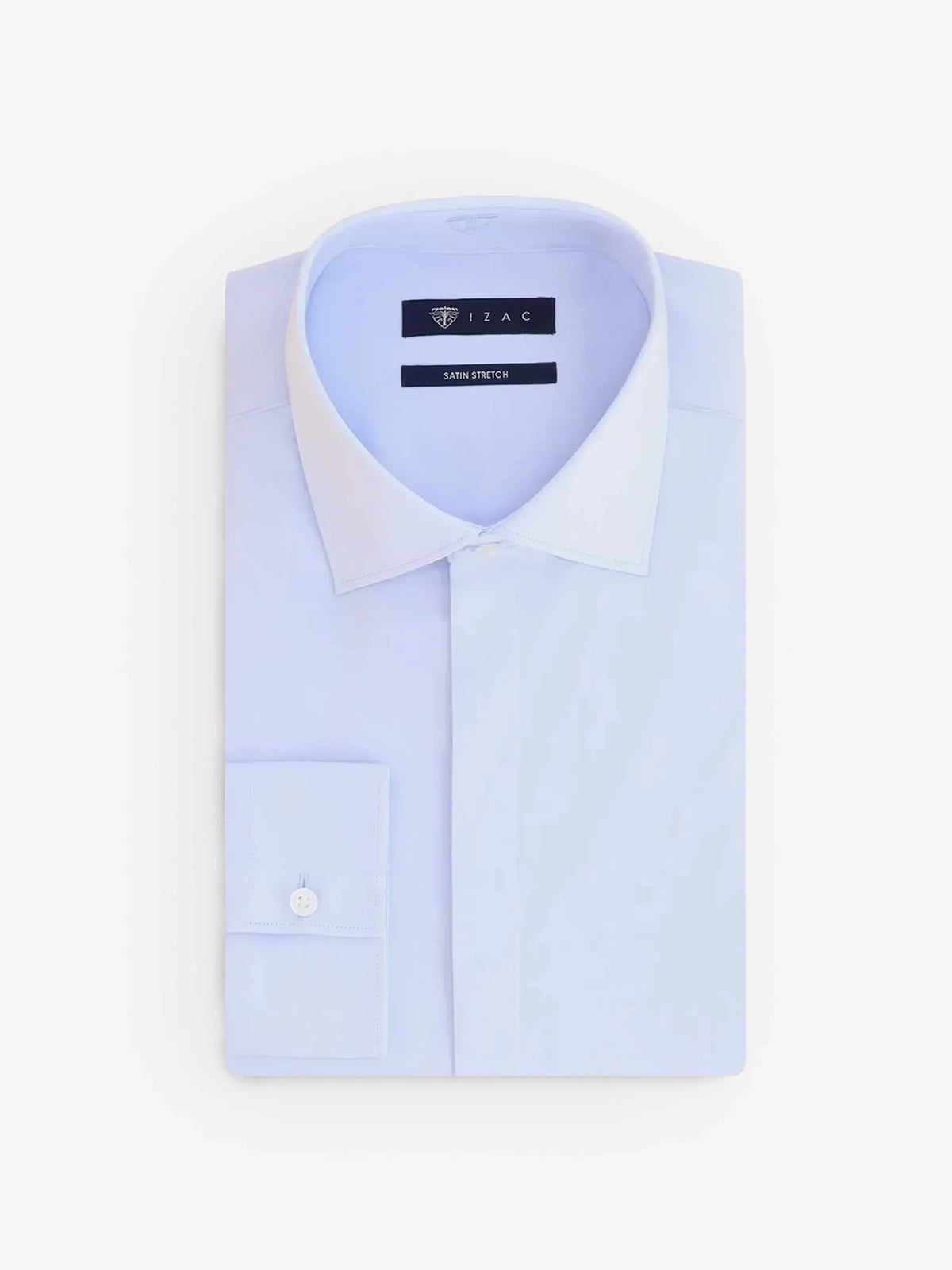 Chemise ville satin de coton ciel - IZAC