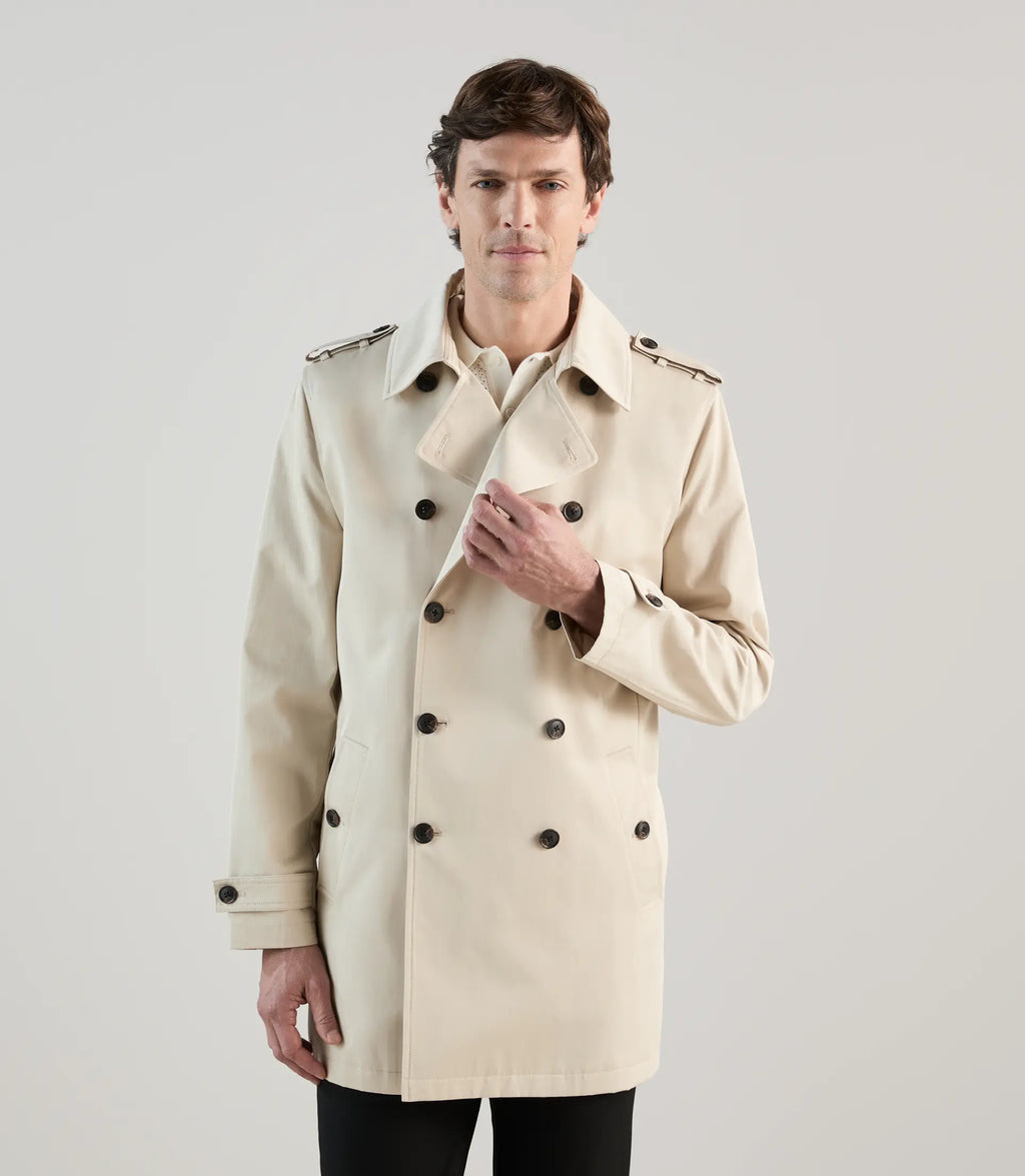 Trench croisé beige - IZAC