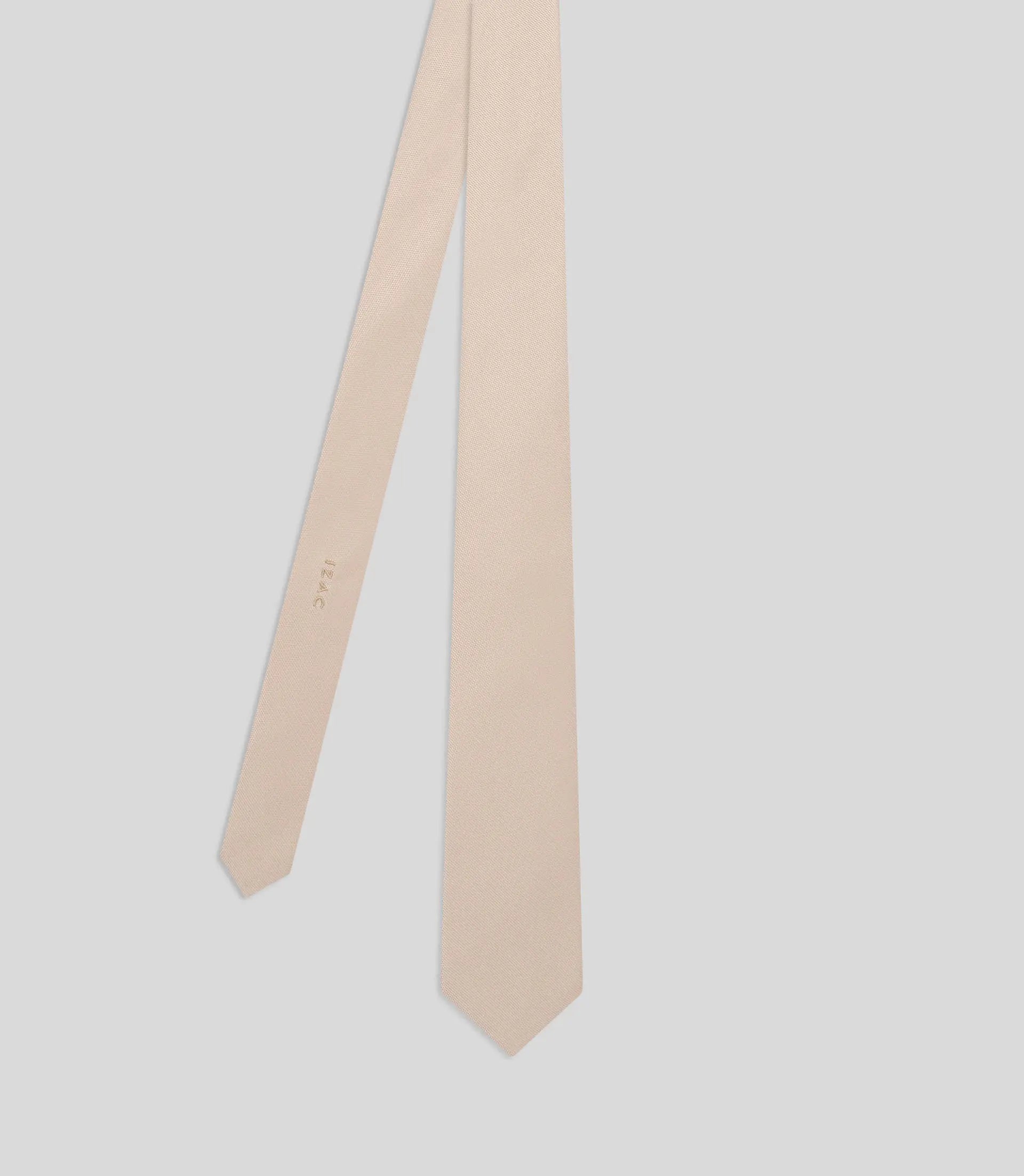 Cravate unie beige - IZAC
