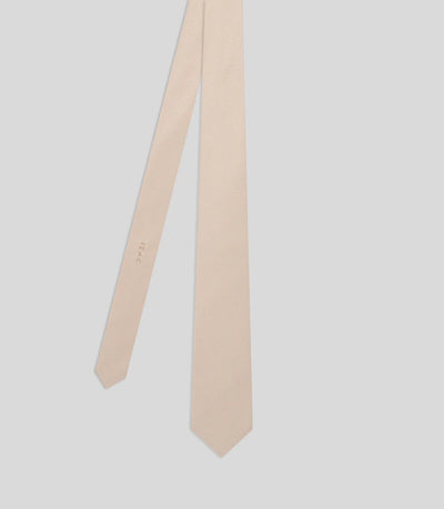 Cravate unie beige - IZAC