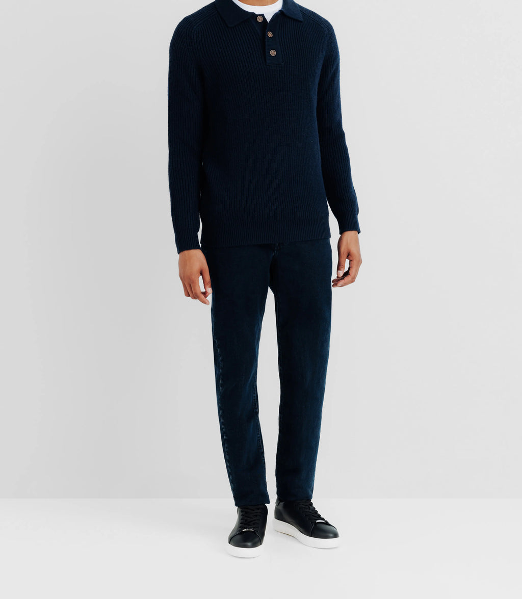 Pull col polo marine - IZAC