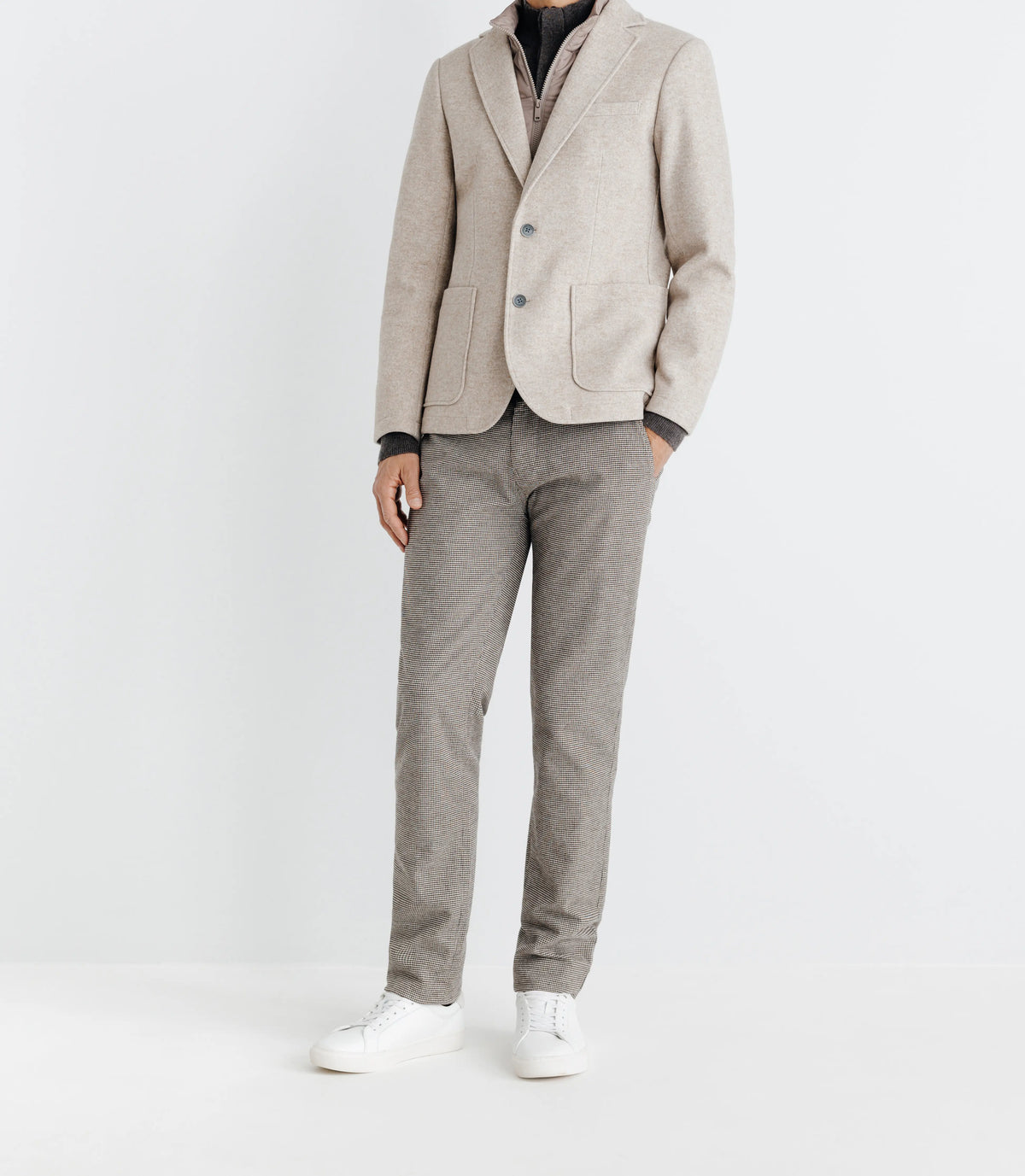 Veste avec parementure amovible beige - IZAC