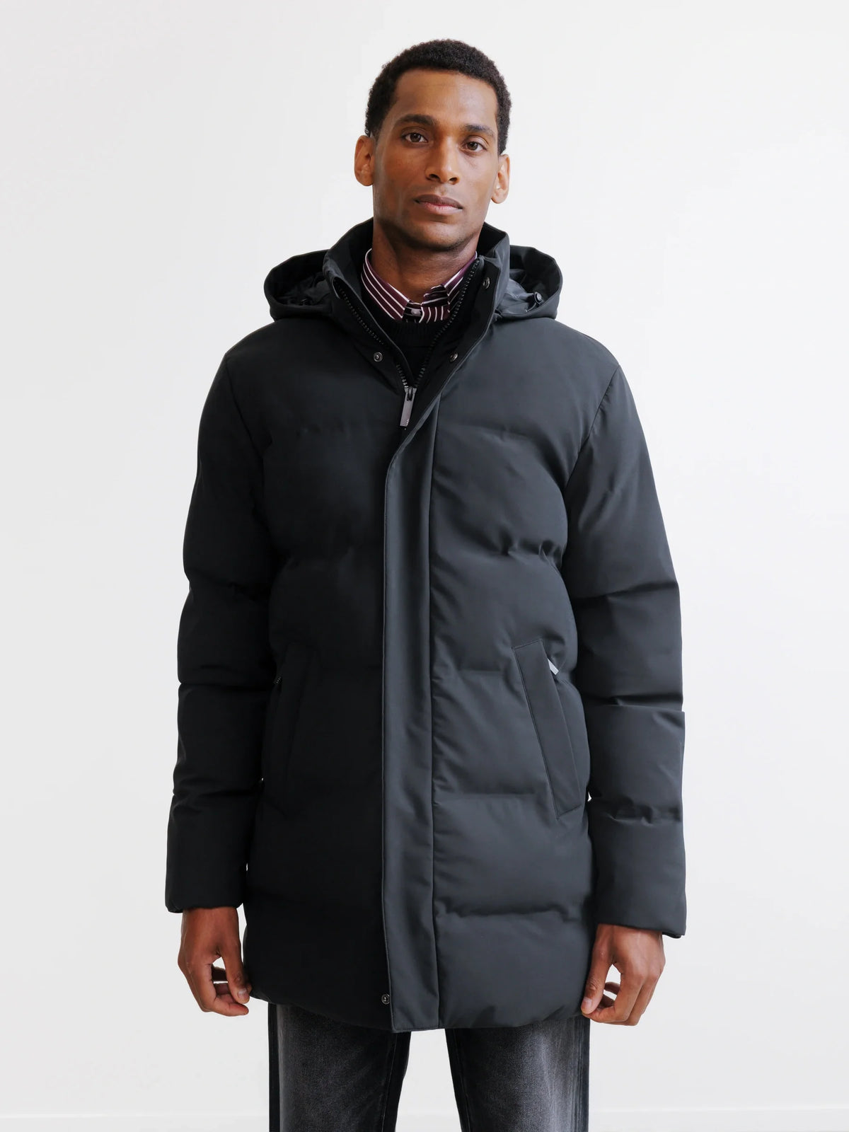 Doudoune mi-longue noire