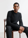 Pull col rond noir - IZAC