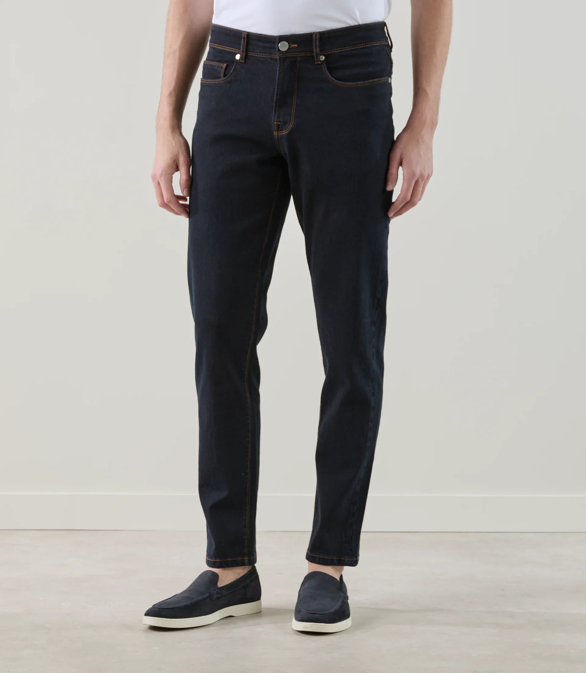Jean 5 poches stretch marine foncé - IZAC