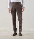 Pantalon ville 100% lin marron - IZAC