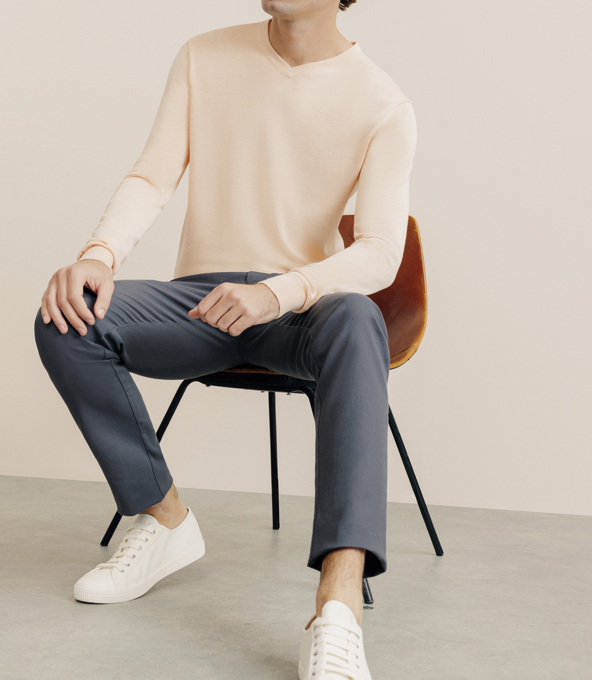 Pull col V pêche - IZAC