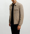 Blouson col chemise beige - IZAC