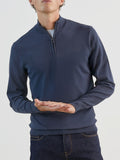 Pull col zip indigo - IZAC