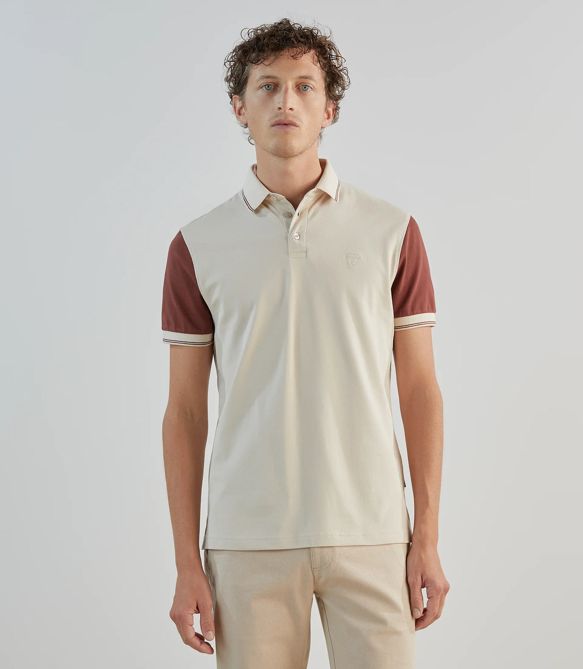 Polo piqué beige clair - IZAC