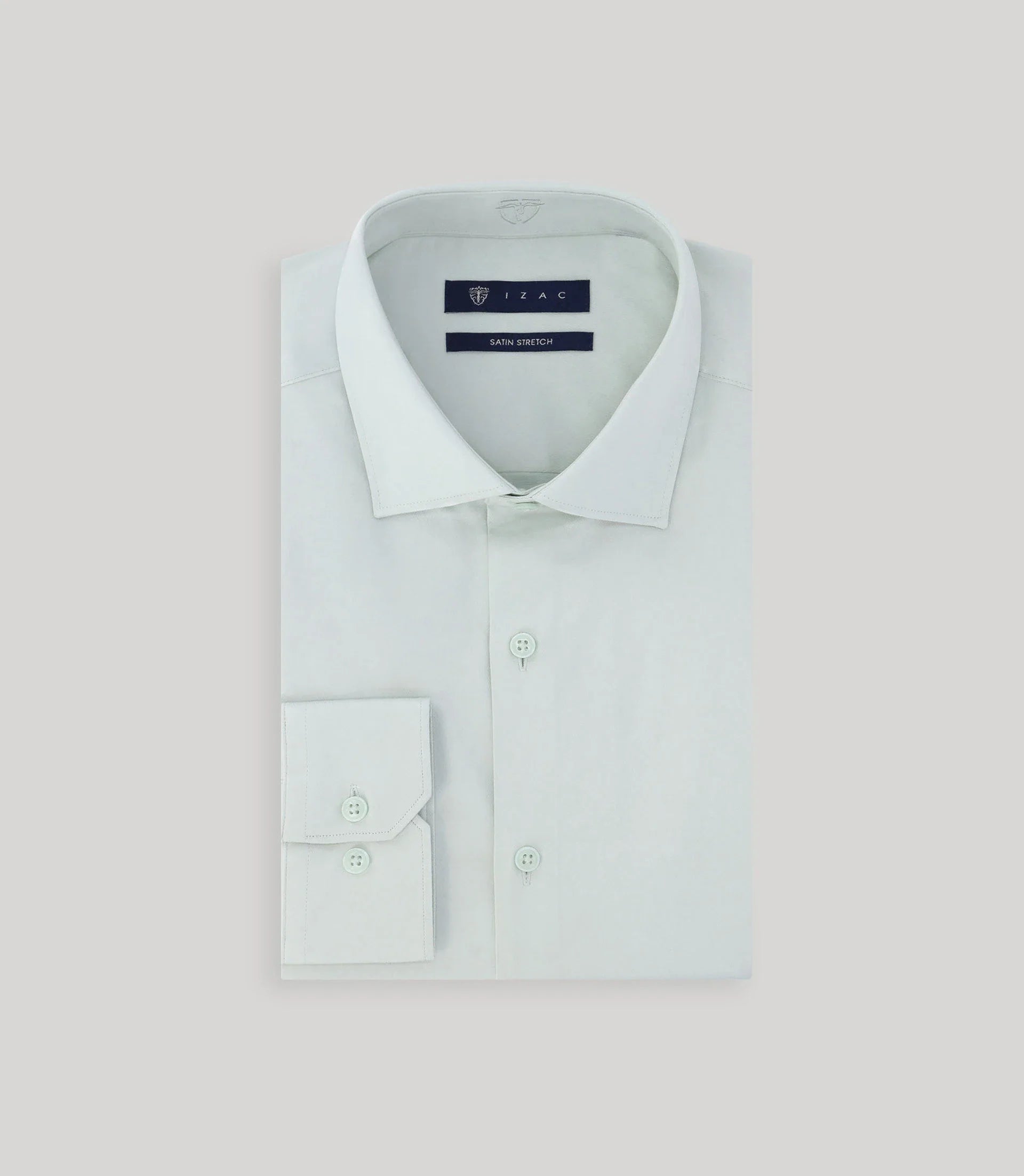Chemise en satin de coton vert clair - IZAC