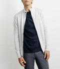 Gilet zip col montant gris chiné - IZAC