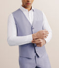 Gilet ville en laine majoritaire parme - IZAC