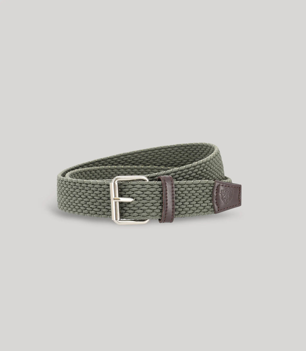 Ceinture tressée kaki - IZAC