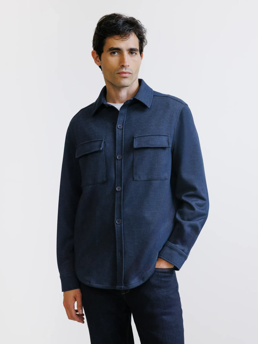 Surchemise casual marine - IZAC