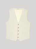 Gilet ville 100% lin beige - IZAC