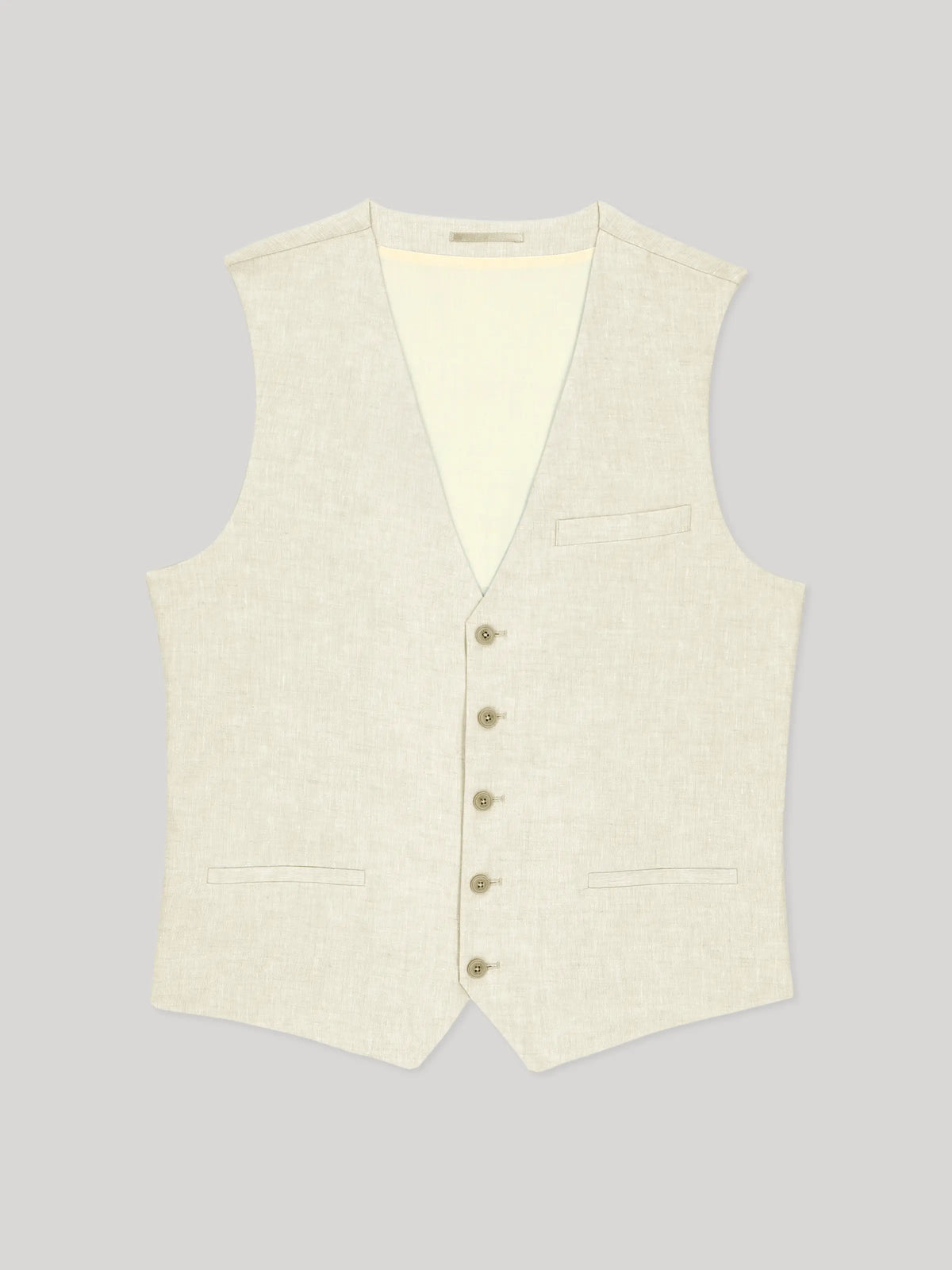 Gilet ville 100% lin beige - IZAC