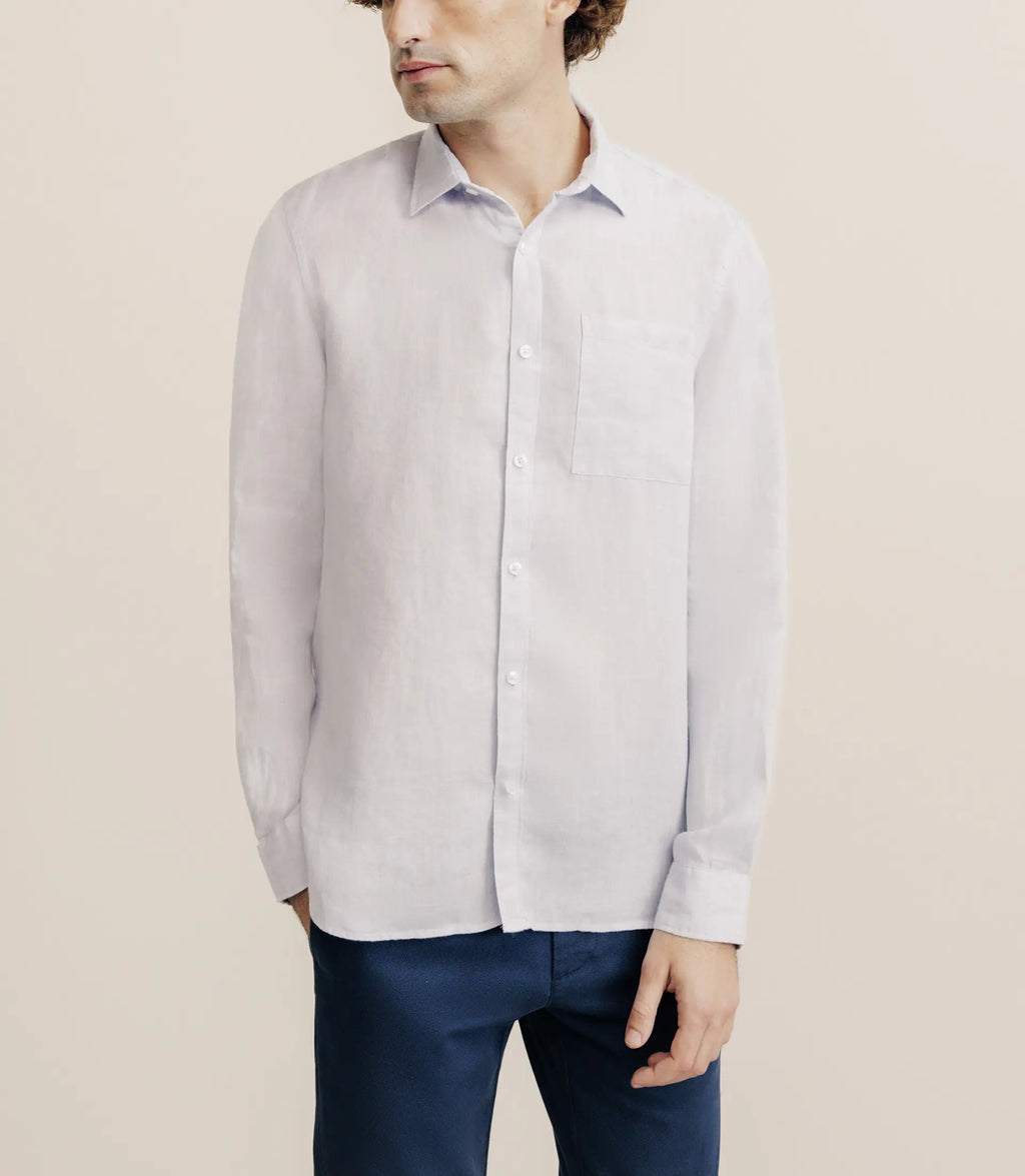 Chemise regular 100% lin parme - IZAC