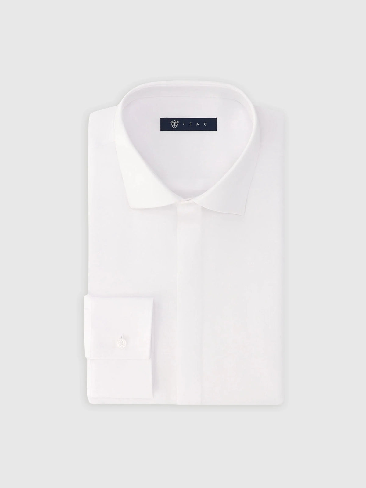 Chemise col italien blanche - IZAC