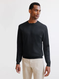 Pull col rond teddy noir - IZAC