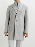Manteau ville à parmenture amovible gris clair - IZAC