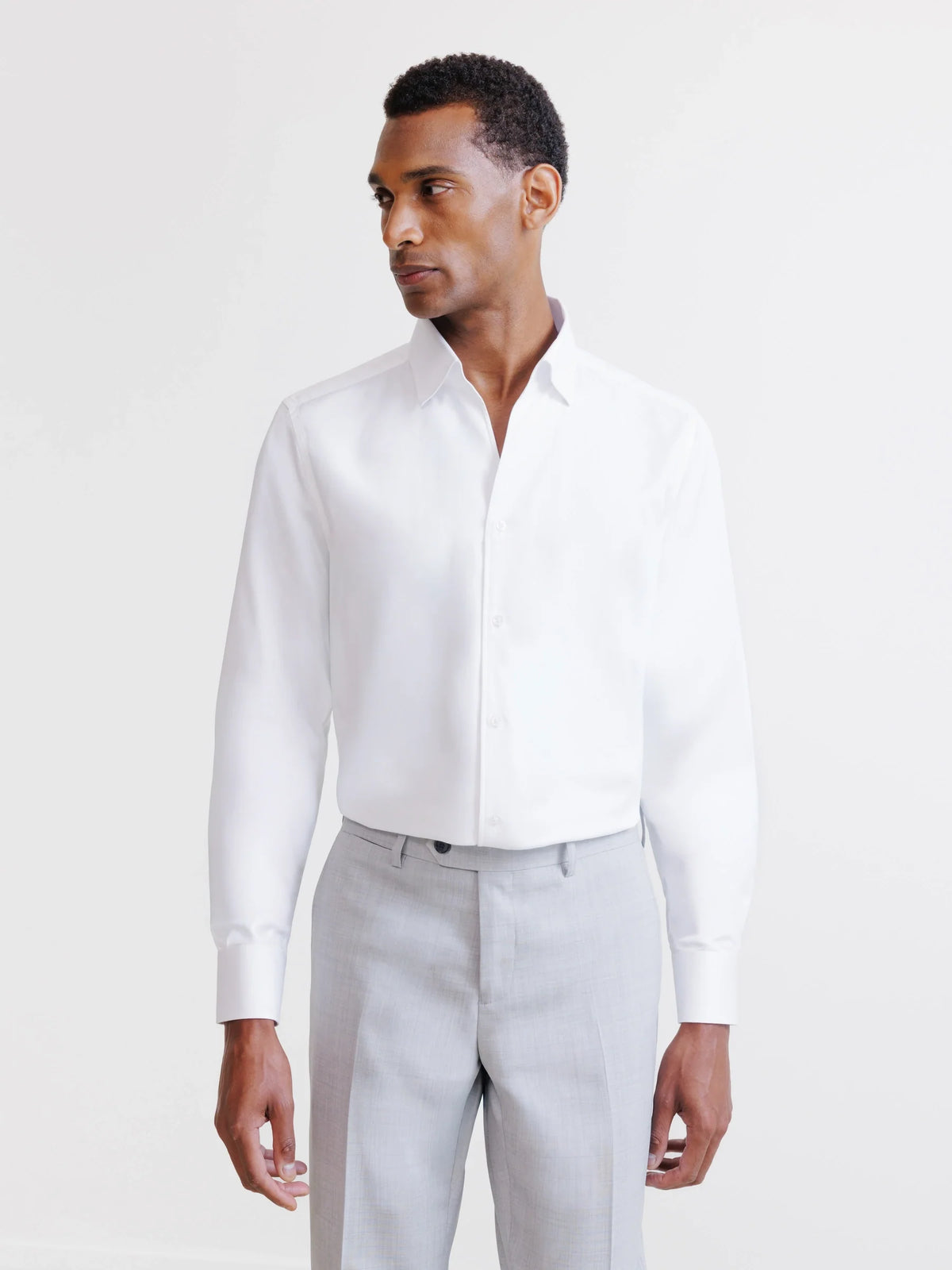 Chemise ville col ouvert blanche - IZAC