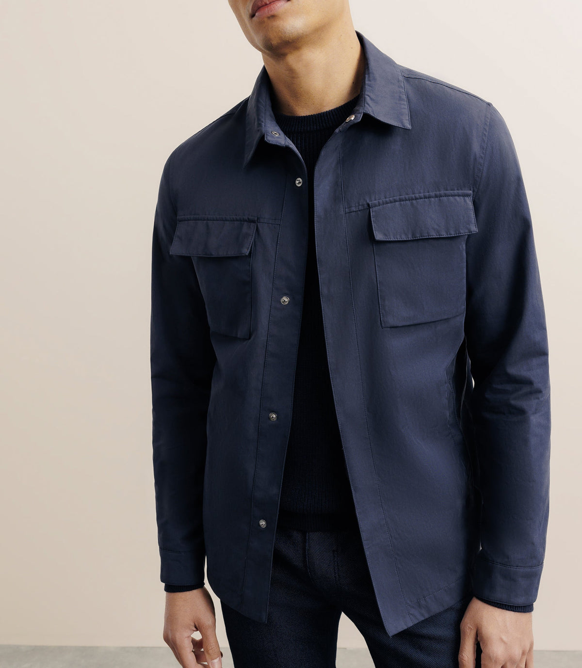 Veste casual 100% coton marine - IZAC