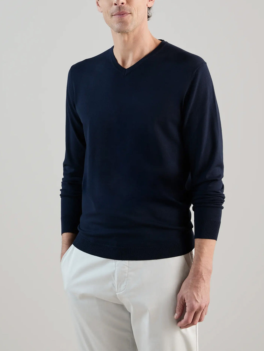 Pull col V marine - IZAC