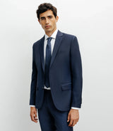 Costume 2 boutons laine majoritaire bleu - IZAC