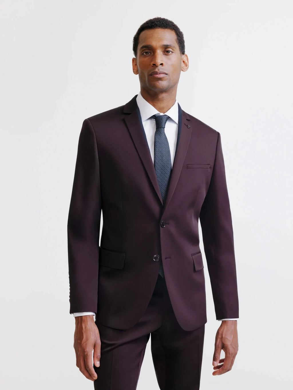 Costume 2 boutons bordeaux - IZAC